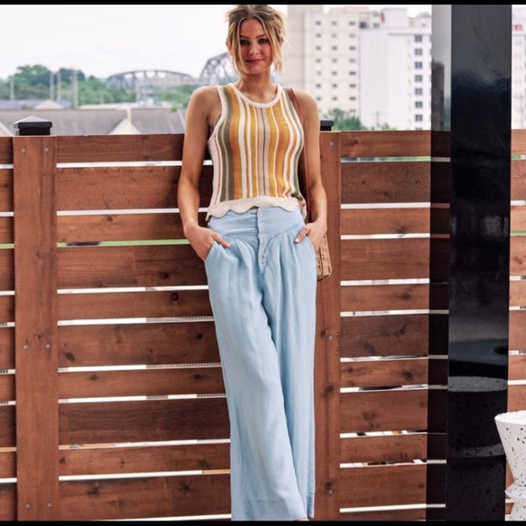 RETRO PRINT KNIT SLEEVELESS TOP - Picture 4 of 8